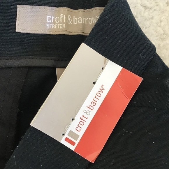 Croft & Barrow black size 10 crop stretch pants - Picture 5 of 6